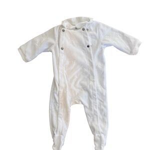 Jacadi Soft White Baby Footie- polar bears